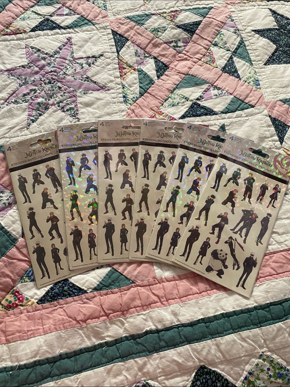 Jujutsu Kaisen Character Sticker Sheets – Black Figures (Set of 6)